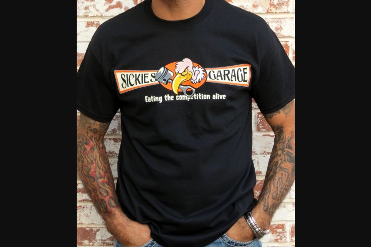 Sickies Garage Men's Black "Eating the Competition Alive" T-shirt