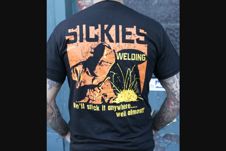 Sickies Garage Men's Black "Welding" T-shirt