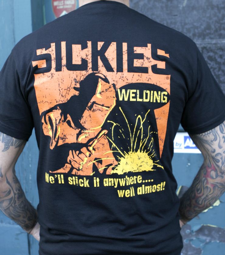 Sickies Garage Men's Black "Welding" T-shirt