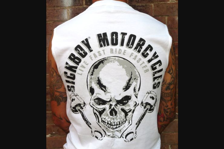 Sick Boy White "Live Fast, Ride Faster" Men's Sleeveless T-shirt